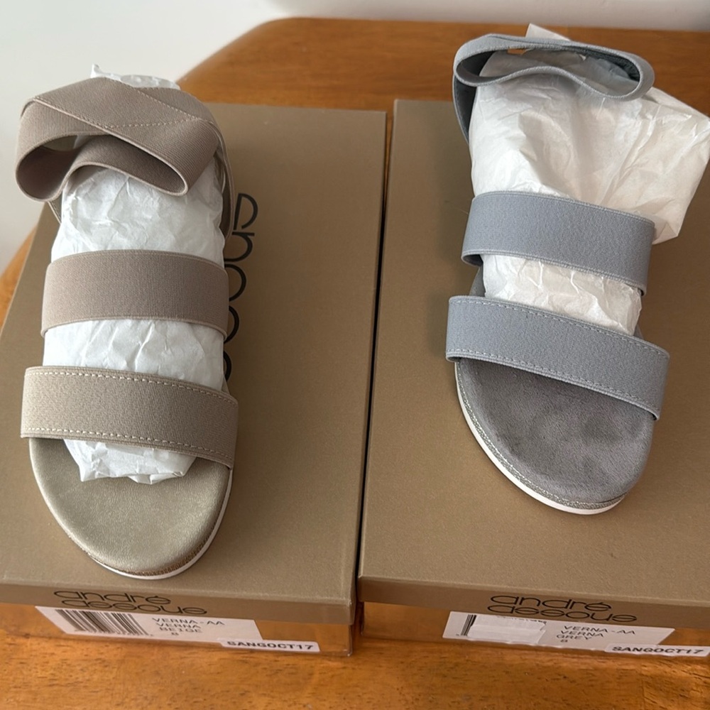 ANDRE ASSOUS Slingback gladiator Flat Verna Sandals Size 8 NEW in two colors!!!